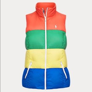 Color Blocked Down Vest